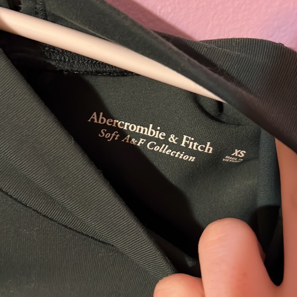 Abercrombie & Fitch Soft A&F Collection Dark Green Mock Neck Bodysuit - Picture 2 of 11